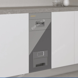 Thùng gạo mặt gương nút nhấn màu ghi GC300G – Eurogold