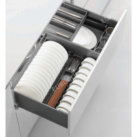 Giá bát đĩa hộp nhôm cao cấp màu ghi đậm EMG7580– Eurogold