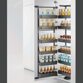 Tủ đồ khô 6 tầng cánh mở màu ghi cao cấp EUM6L450G– Eurogold