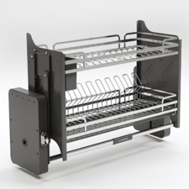 Giá bát di động Eurogold inox 304 khung màu ghi  800mm EVI980LG