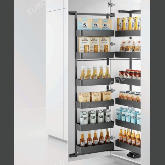 Tủ đồ khô 6 tầng cánh mở màu ghi cao cấp EUM6L660G– Eurogold