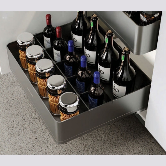 Tủ đồ khô 1 tầng ngăn kéo độc lập màu ghi thành cao 151mm EKL25260– Eurogold