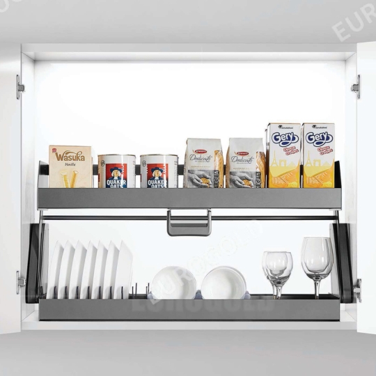 Giá nâng hạ hộp nhôm cao cấp màu ghi đậm EUM9190G–Eurogold