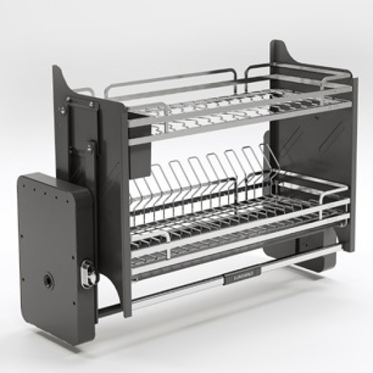 Giá bát di động Eurogold inox 304 khung màu xám  600mm EVI960LG