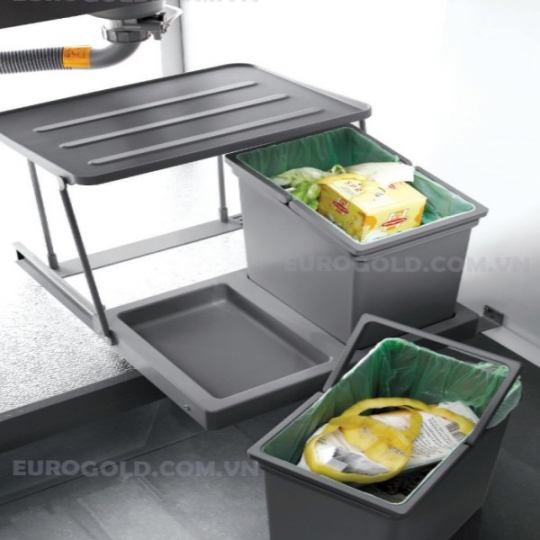 Thùng rác âm tủ cao cấp Eurogold E008